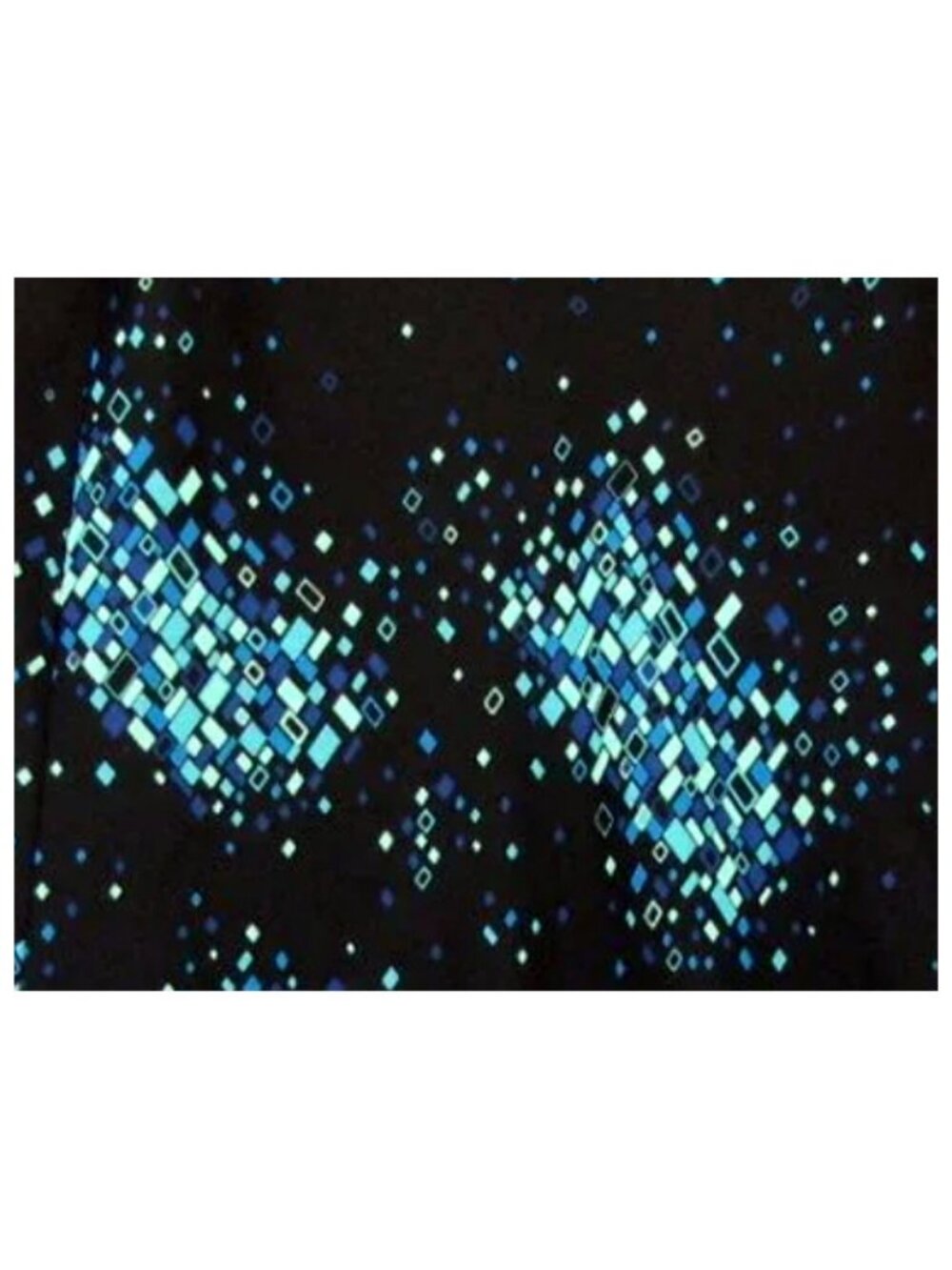 SALE! Abstract Flare Ruffle Black Blue Long Skirt - Picture 3 of 3